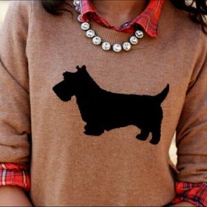 SOLD Jcrew Intarsia Charley Scottie Dog Sweater XS
